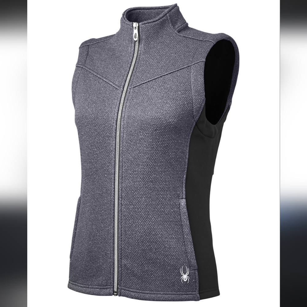 Spyder Gray Zip-Up fleece vest - Picture 3 of 14